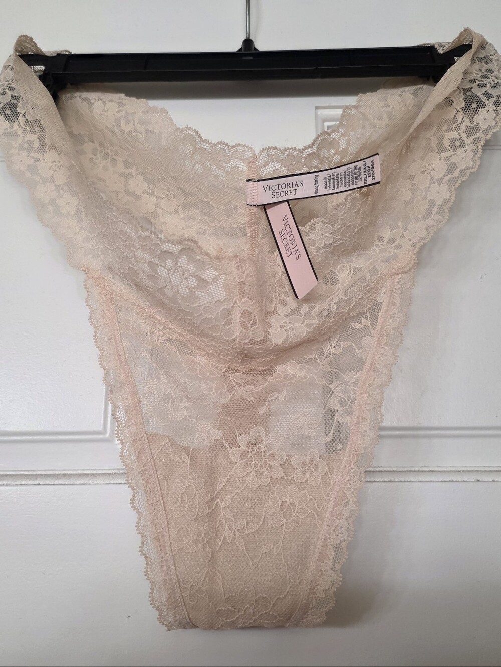Victoria's Secret Lace Thong Panty - Neutral -  XXL